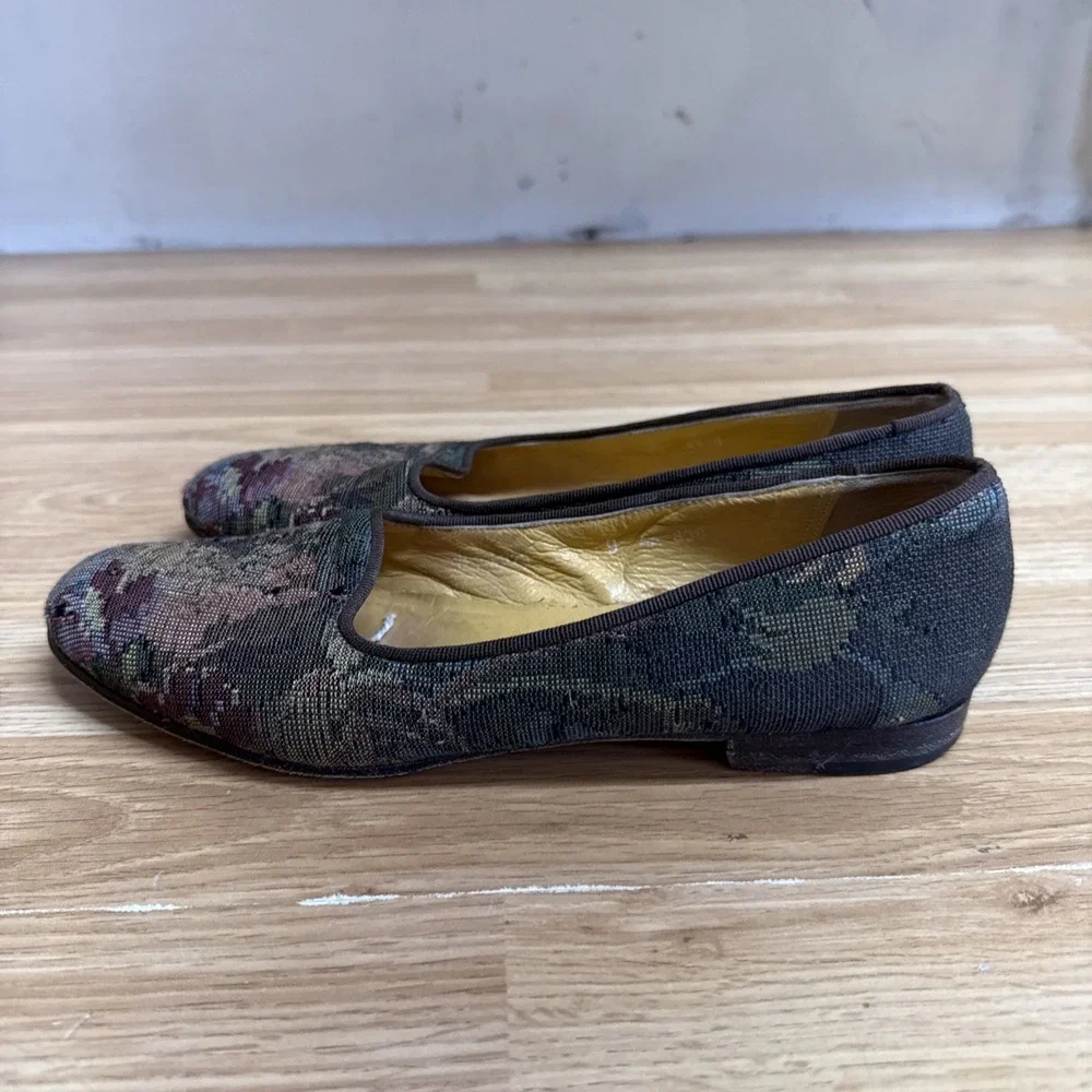 Vintage 90s Ralph Lauren tapestry loafers‎ Flats Women's Size 9 AA